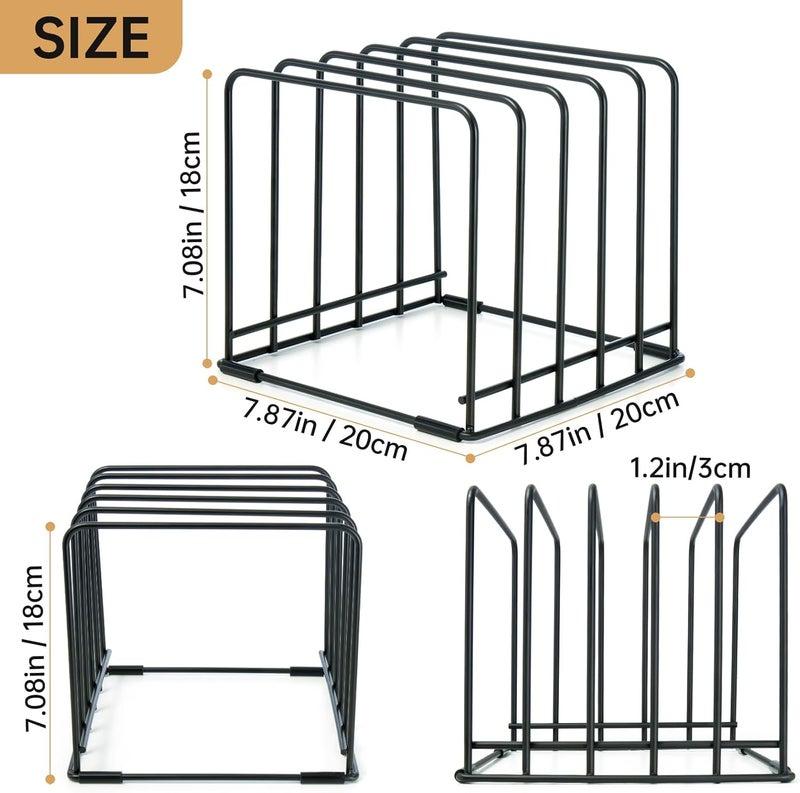 Eyskutvjc Cutting Board Organizer,Kitchen Cabinet Organizer,Divided Rack with 5 Slots for Baking Trays,Space-Saving Kitchen Storage for Cutting Boards, Cookie Sheet, Thin Pans and Baking Sheets Holder (1pcs) - Image 5